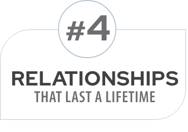 #4 Relationships that last a lifetime